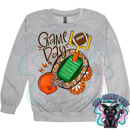 Game Day Football Field Orange Mascot