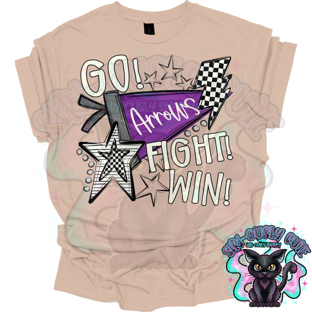 Go Fit Win Pennants Arrows Purple Mascot