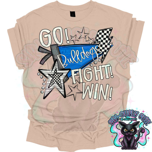 Go Fit Win Pennants Bulldogs Blue Mascot