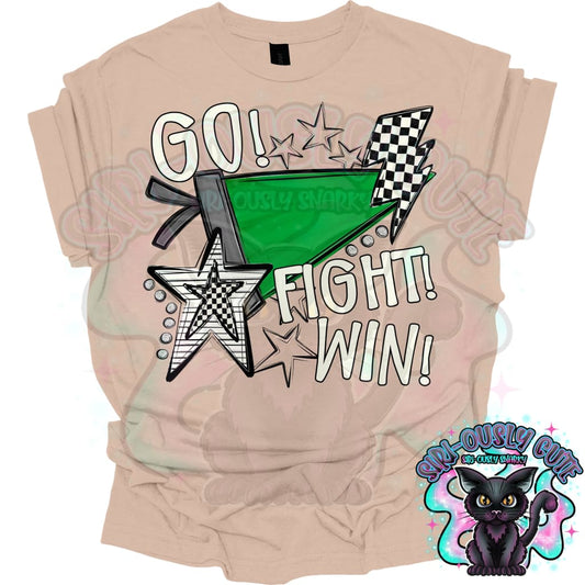 Go Fit Win Pennants Custom Green Mascot