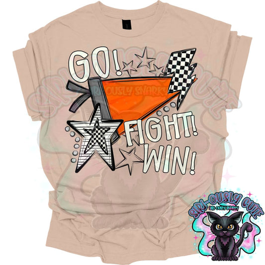 Go Fit Win Pennants Custom Orange Mascot