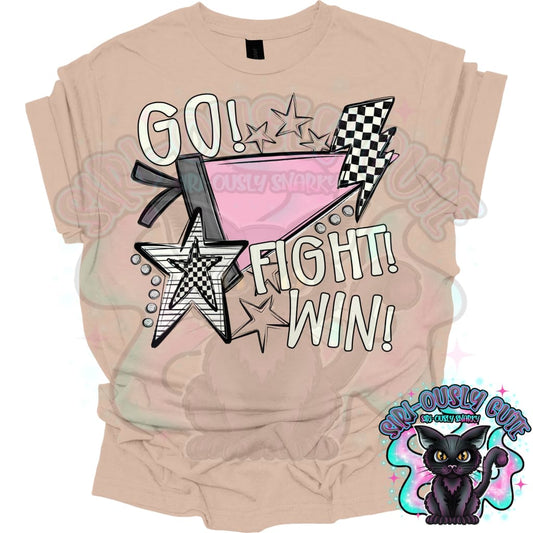 Go Fit Win Pennants Custom Pink Mascot