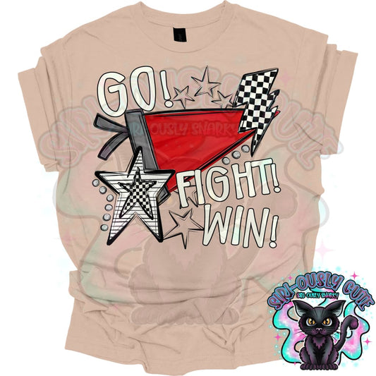 Go Fit Win Pennants Custom Red Mascot