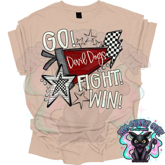 Go Fit Win Pennants Devil Dogs Maroon Mascot