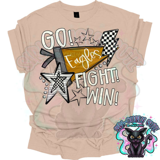Go Fit Win Pennants Eagles Gold Mascot