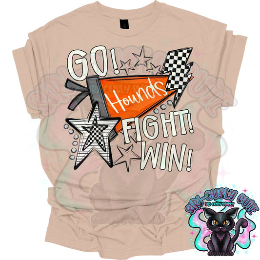 Go Fit Win Pennants Hounds Orange Mascot