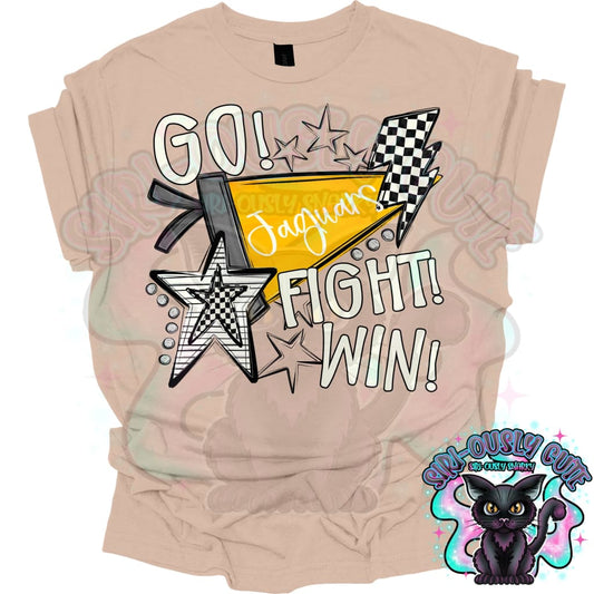 Go Fit Win Pennants Jaguars Yellow Mascot