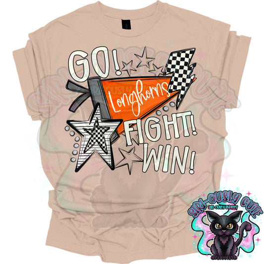 Go Fit Win Pennants Longhorns Orange Mascot