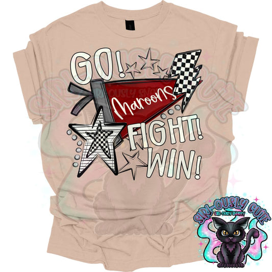 Go Fit Win Pennants Maroons Maroon Mascot
