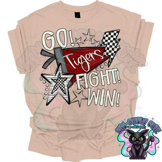 Go Fit Win Pennants Tigers Maroon Mascot