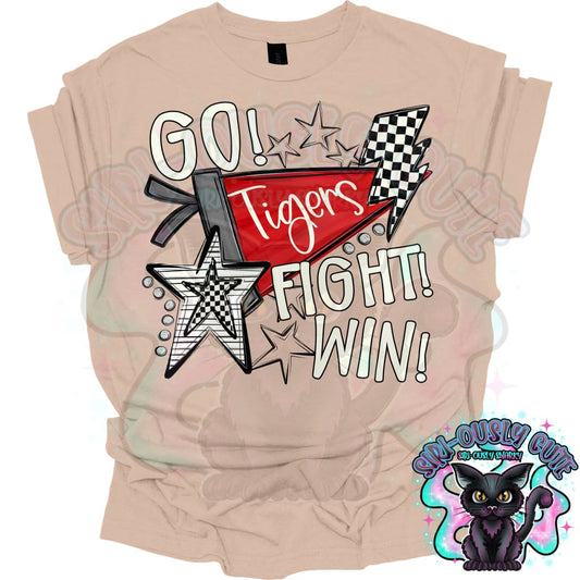 Go Fit Win Pennants Tigers Red Mascot