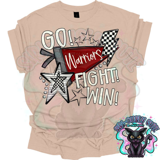 Go Fit Win Pennants Warriors Maroon Mascot