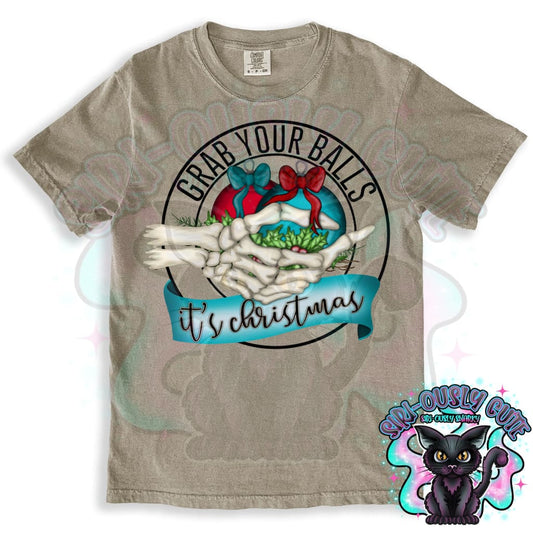 grab your balls its christmas skeleton Clothing