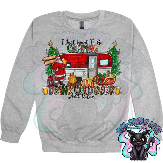 I Just Want to Go Camping Drink Cold Beer And Relax Christmas Clothing