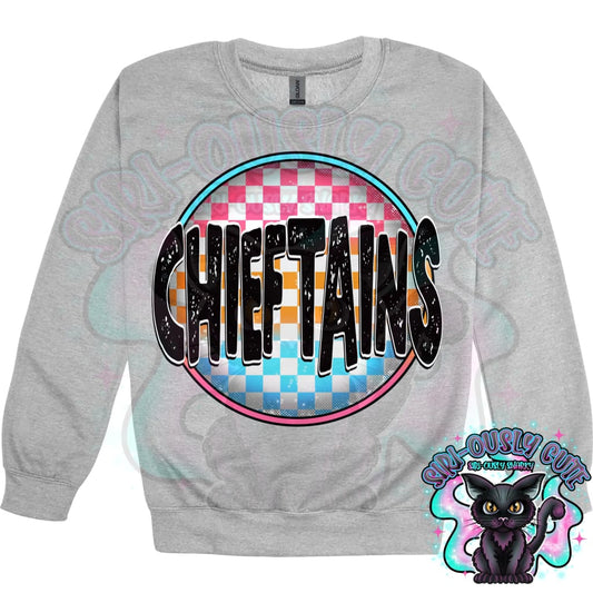 Neon Checker Circle Mascot Chieftains Mascot