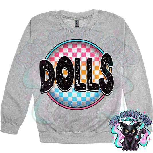 Neon Checker Circle Mascot Dolls Mascot