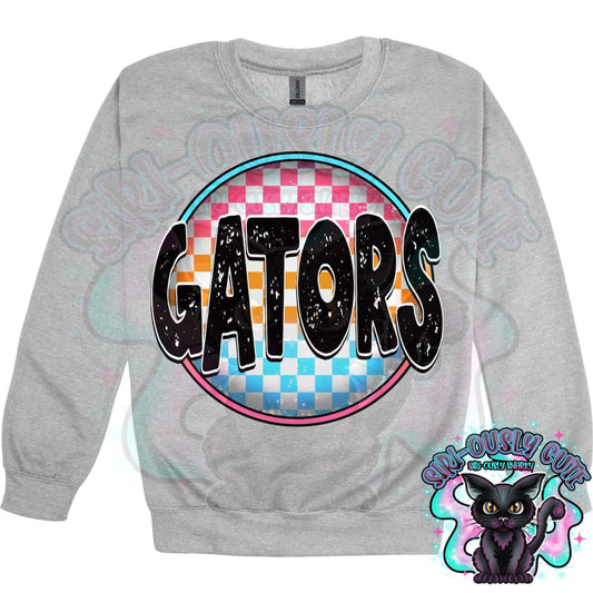 Neon Checker Circle Mascot Gators 3 Mascot