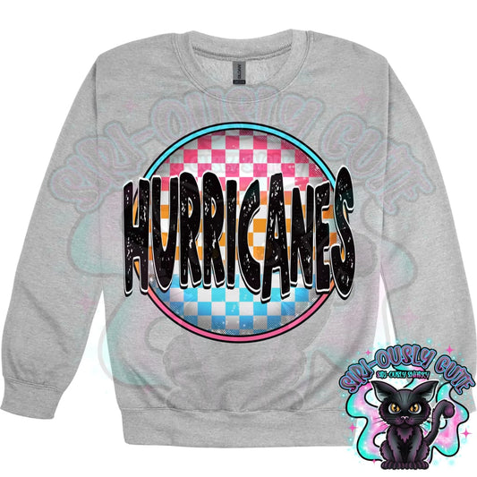 Neon Checker Circle Mascot Hurricanes Mascot