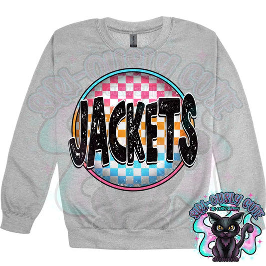Neon Checker Circle Mascot Jackets 2 Mascot