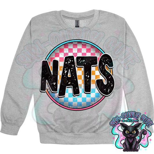 Neon Checker Circle Mascot Nats Mascot