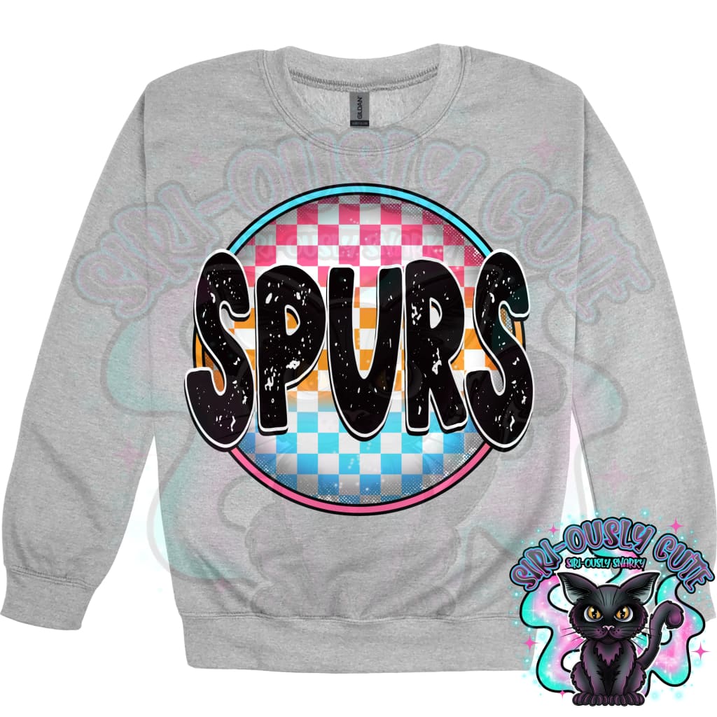 Neon Checker Circle Mascot Spurs Mascot