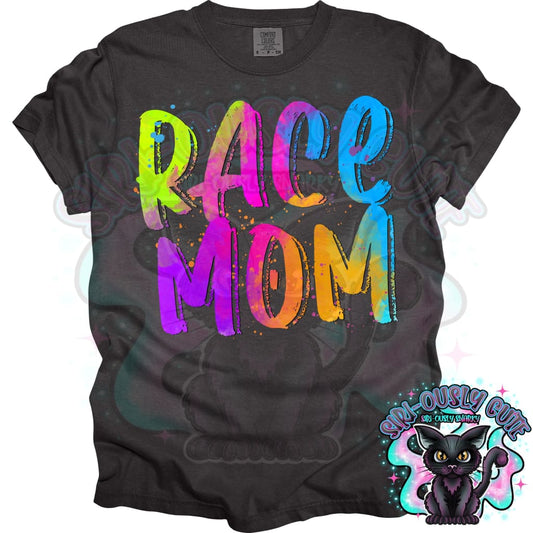 Neon Mascots Race Mom Mascot