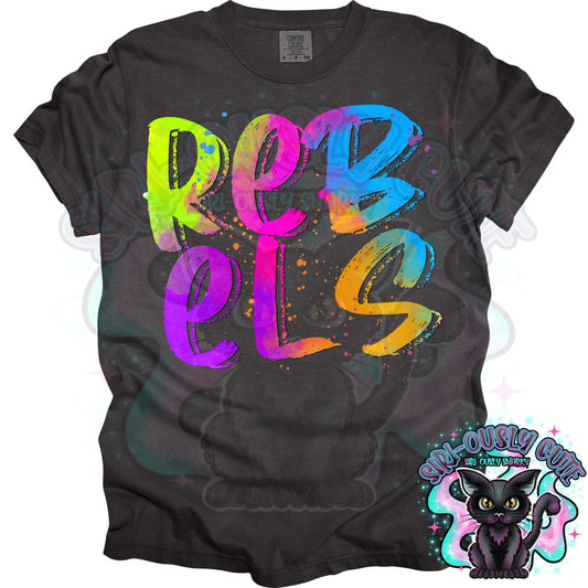 Neon Mascots Rebels Mascot