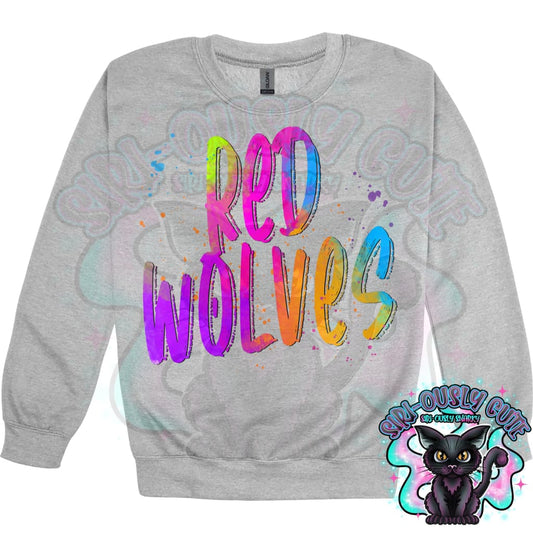 Neon Mascots Red Wolves Mascot