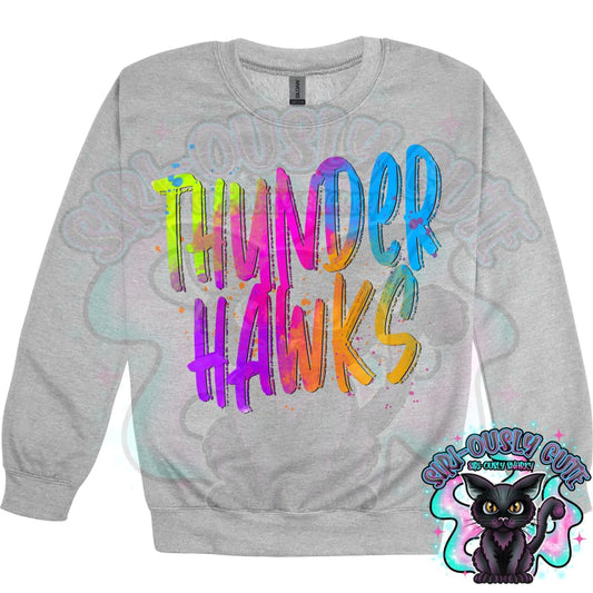 Neon Mascots Thunder Hawks Mascot