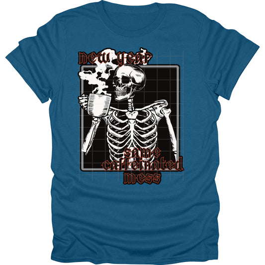 New Year Same Caffeinated Mess White