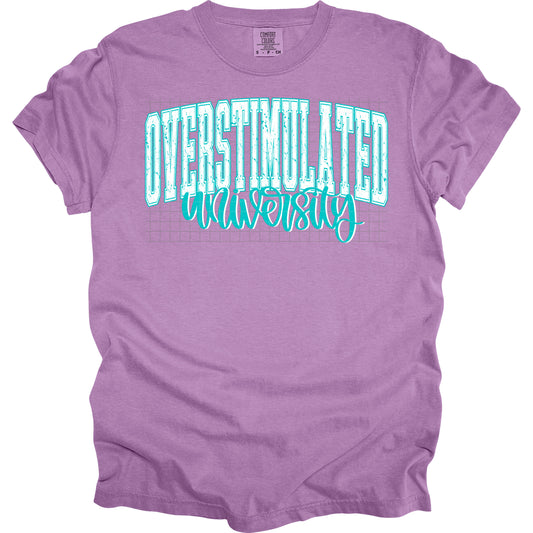 overstimulated university teal