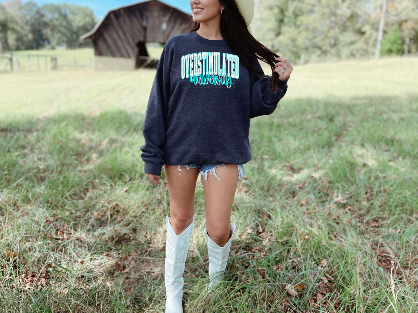 overstimulated university teal