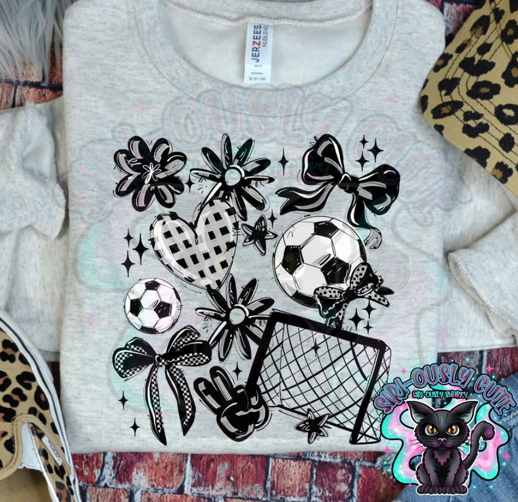 Soccer Collage Black Mascot