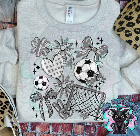 Soccer Collage Gray Mascot
