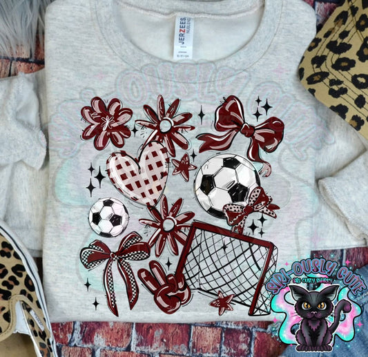 Soccer Collage Maroon Mascot