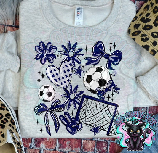 Soccer Collage Navy Mascot