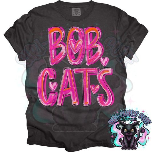 Pretty In Pink Bobcats Mascot