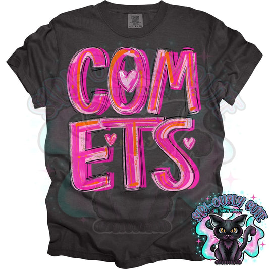 Pretty In Pink Comets Mascot