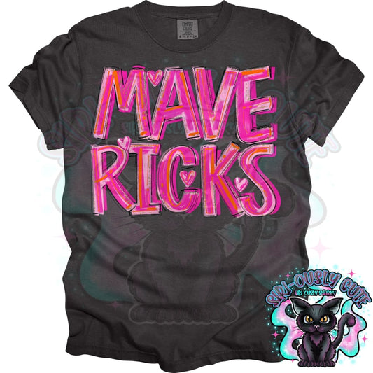 Pretty In Pink Mavericks Mascot