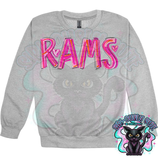 Pretty In Pink Rams Mascot