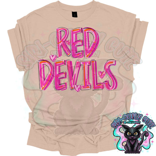 Pretty In Pink Red Devils Mascot