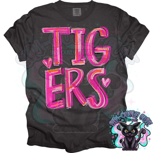 Pretty In Pink Tigers Mascot