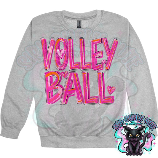 Pretty In Pink Volleyball Mascot