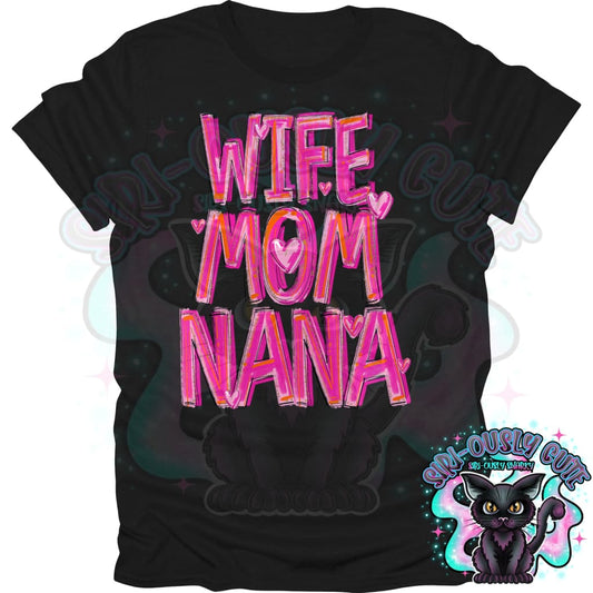 Pretty In Pink Wife Mom Nana Clothing