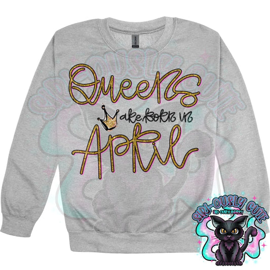 Queens are Born In April Clothing
