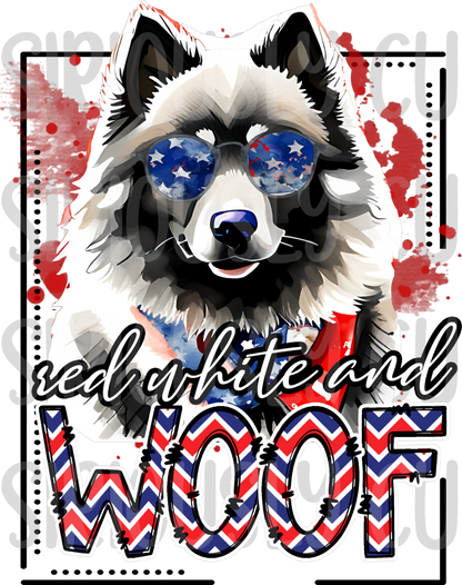 red white and woof Keeshond2