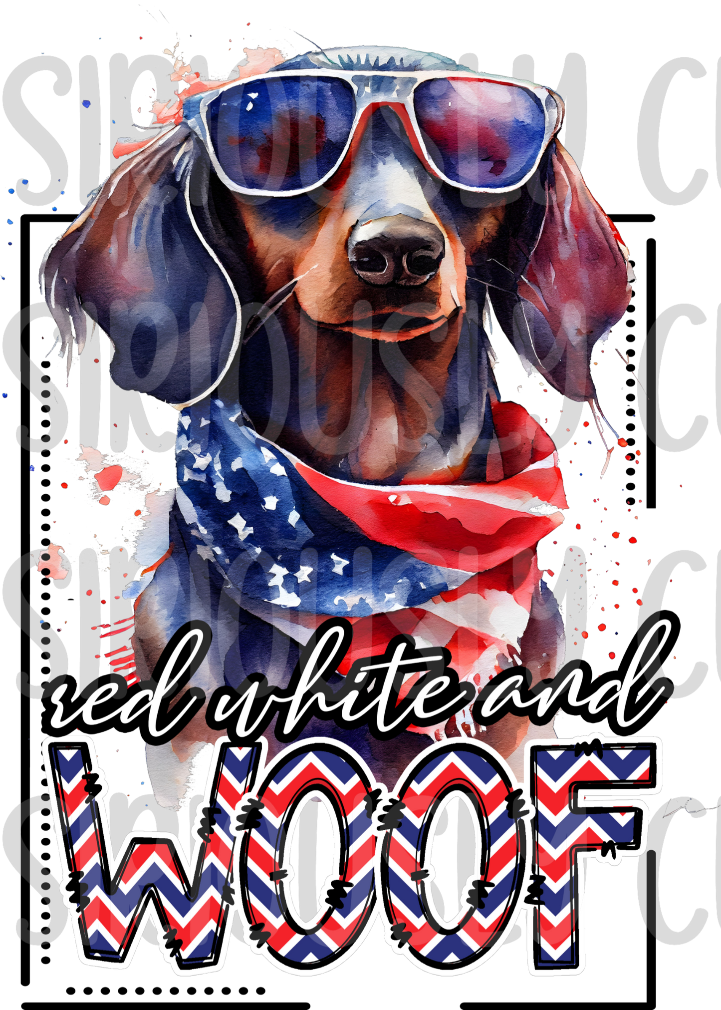 red white and woof dachsund