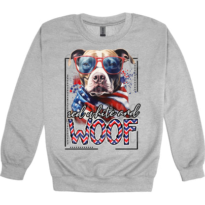 red white and woof pitbull