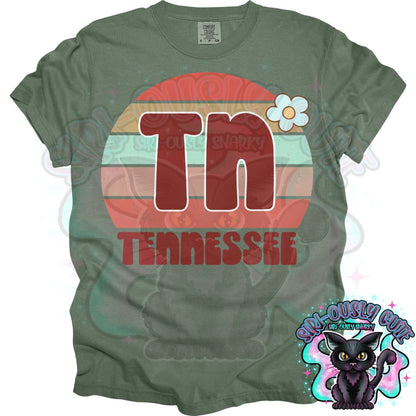 Retro Sunset States Flower - All 50 States 50 States
