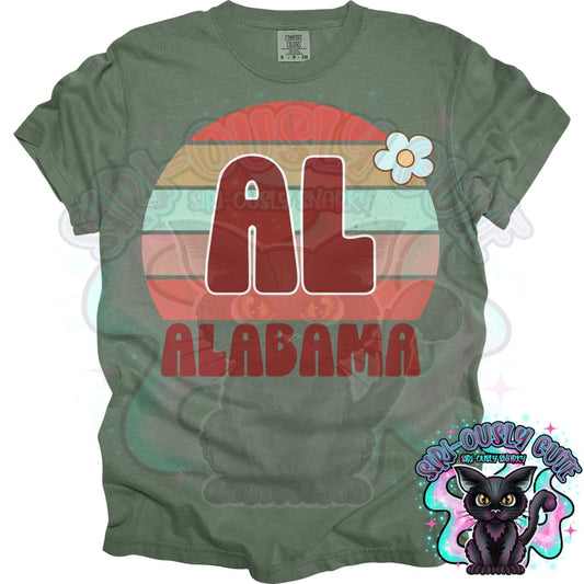 Retro Sunset States Flower - All 50 States 50 States